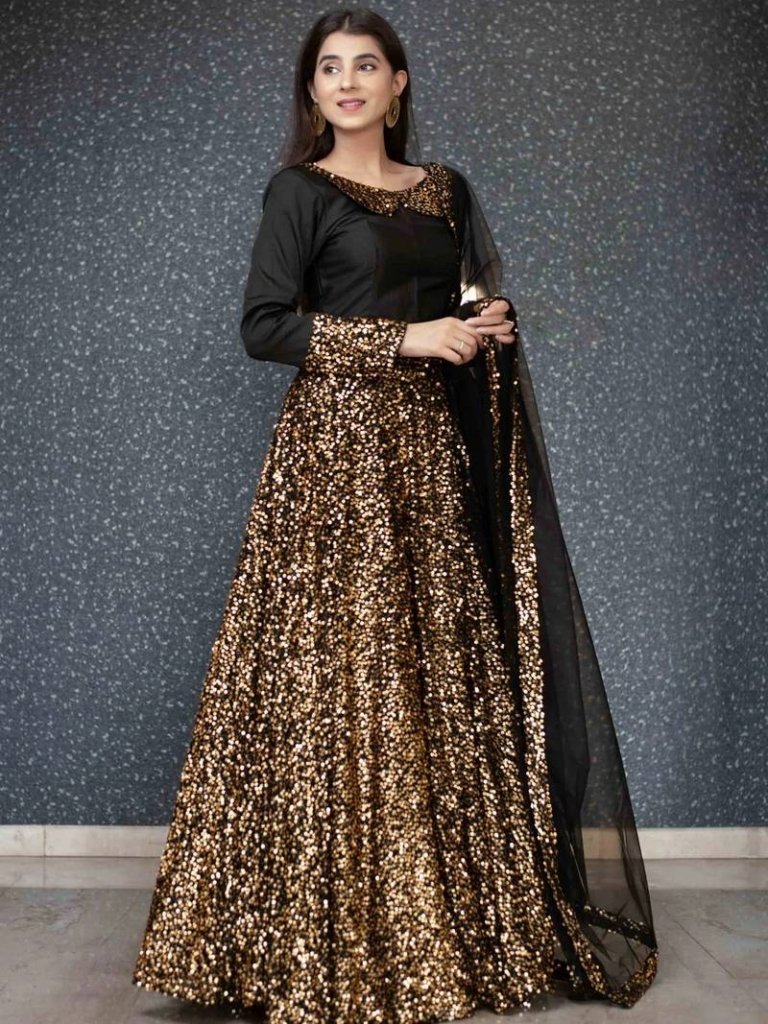 Party Wear Black Lehenga Choli