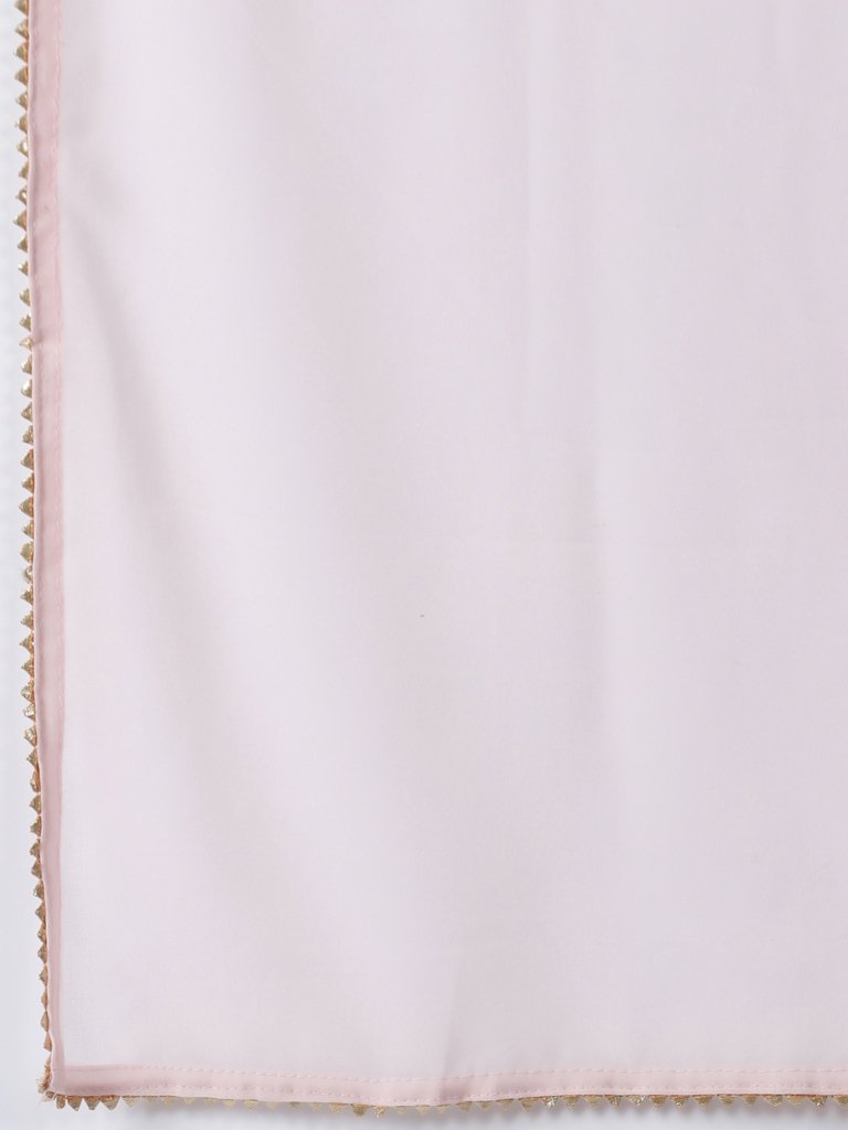 Women Floral Embroidered Sequined Top & Palazzos with Dupatta