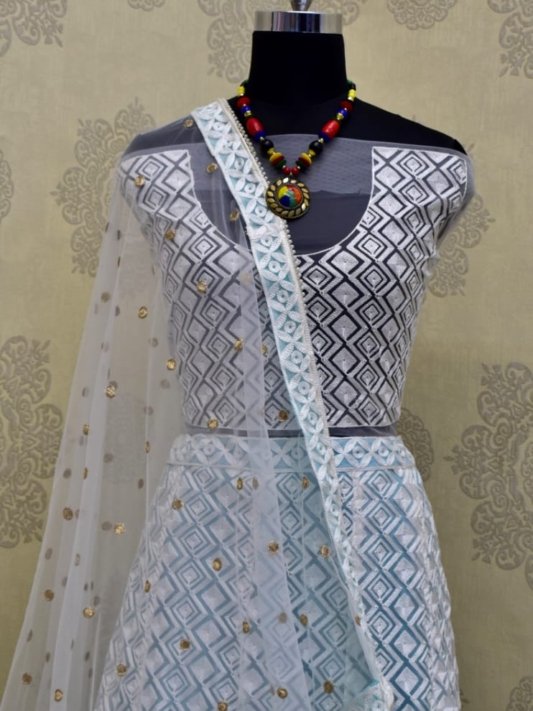 Premium Blue Designer Lehenga Choli Elegant Dupatta for Wedding & Party Wear – view 8