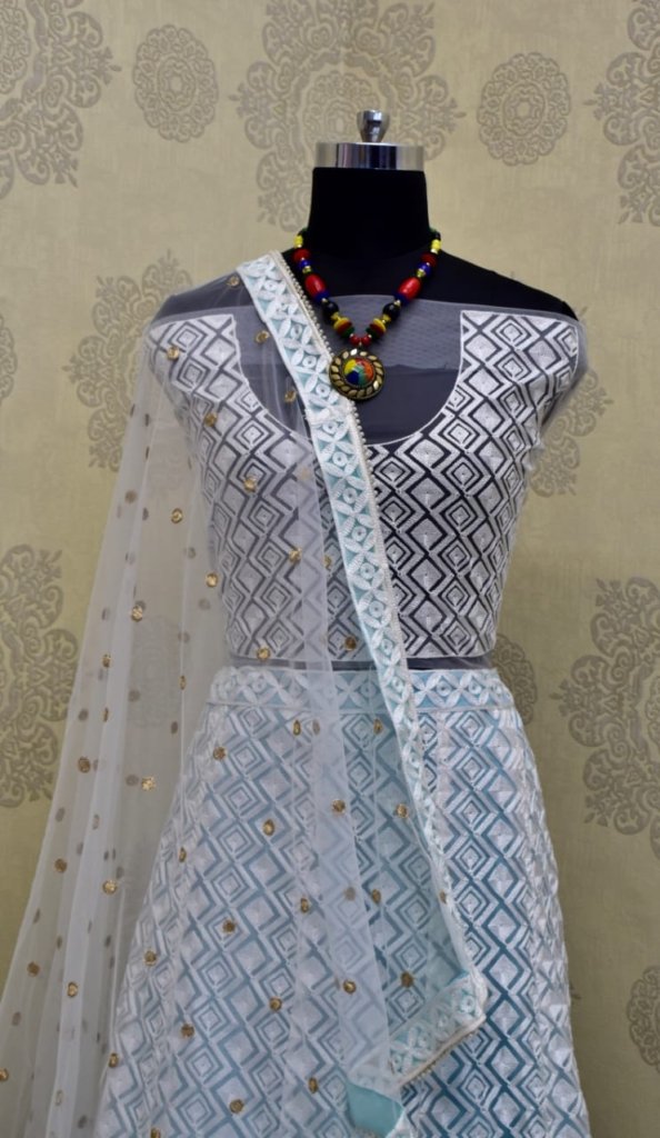 Premium Blue Designer Lehenga Choli Elegant Dupatta for Wedding & Party Wear