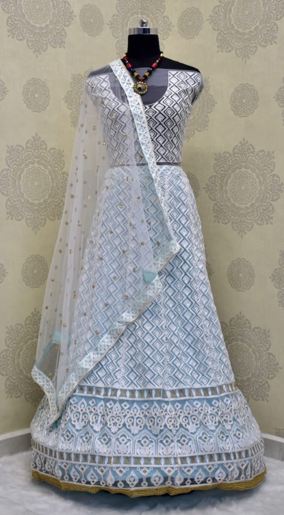 Premium Blue Designer Lehenga Choli Elegant Dupatta for Wedding & Party Wear