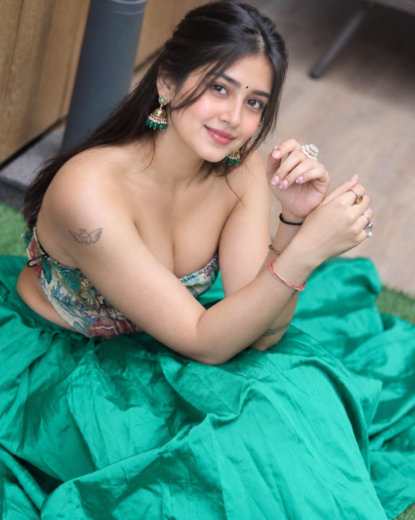Emerald Premium Green Lehenga Set