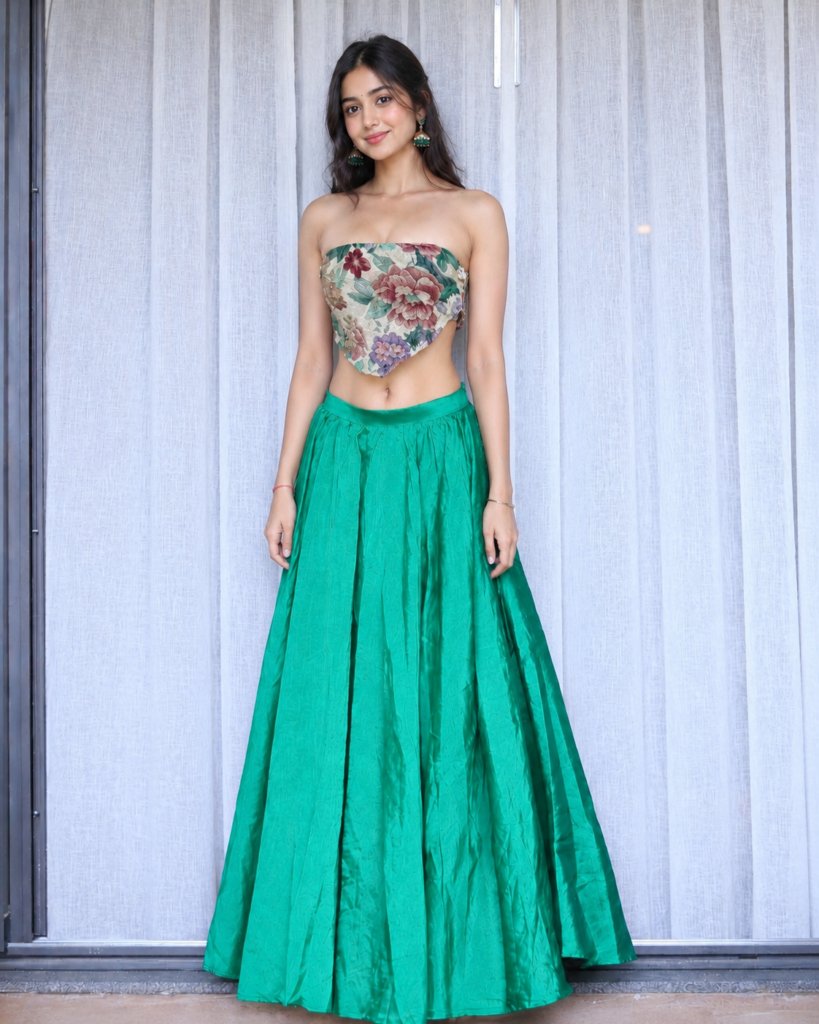 Emerald Premium Green Lehenga Set