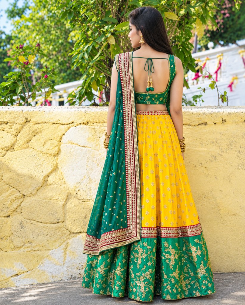 Jannat Zubair Wear Designer Yellow Colour Lehenga Choli