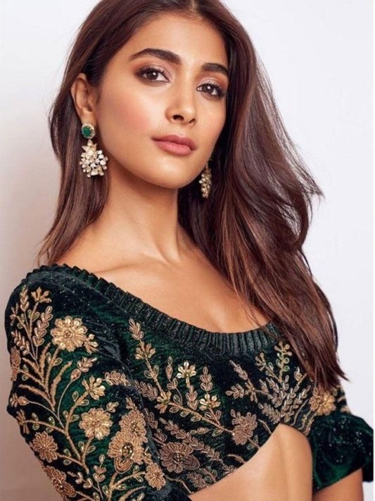 Pooja Hegde Collection Velvet Lehenga