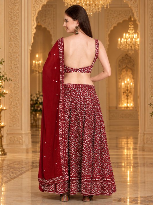 Tamannaah Bhatia Designer Lehenga With Mirror Work