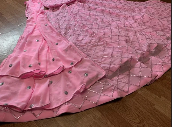 Pink Designer Lehenga Saree – A Perfect Blend of Grace & Glamour