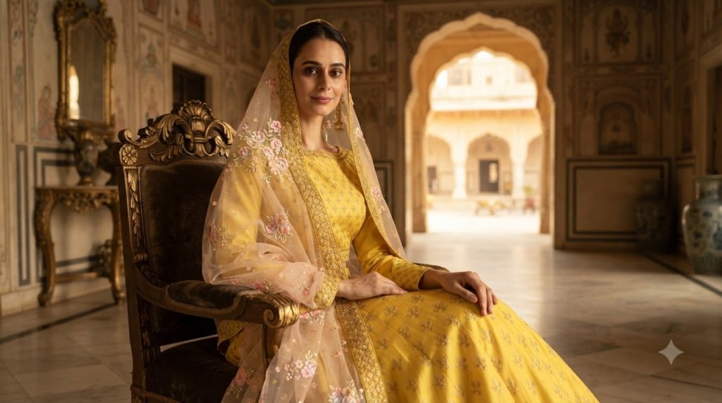 Haldi Rasam Lehenga Set With Zardosi Sequins Choli And Dupatta