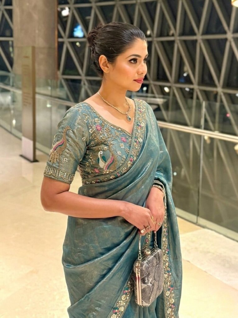 Party Wear Fendy Satin Silk Saree
