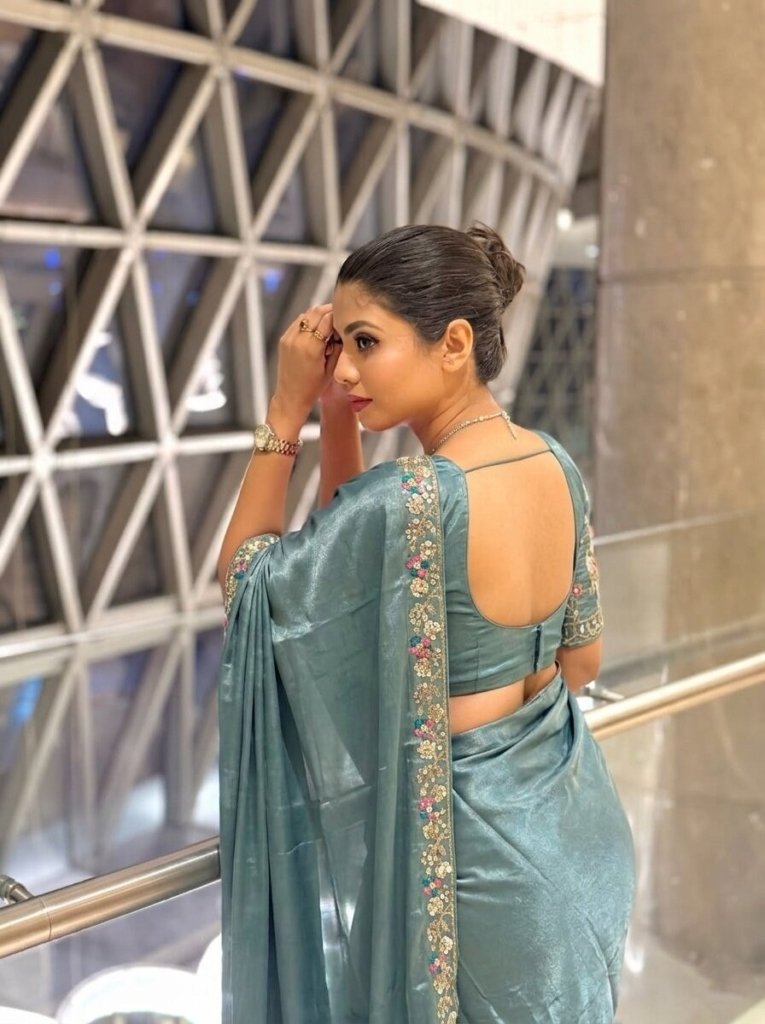 Party Wear Fendy Satin Silk Saree