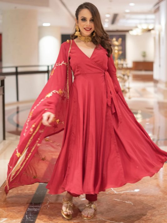 Marya Red Embroidered Anokha Suit Set