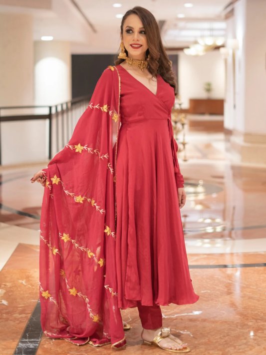 Marya Red Embroidered Anokha Suit Set
