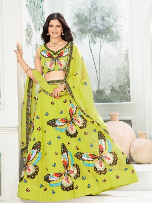 Butterfly Design Lehenga Choli – view 6