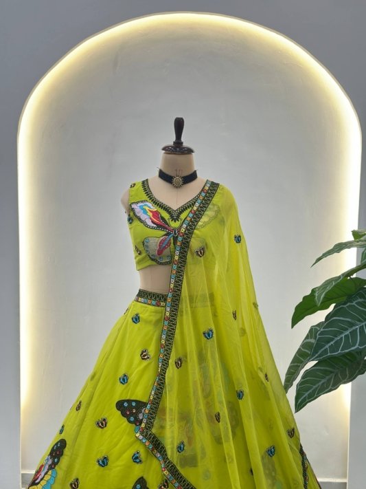 Butterfly Design Lehenga Choli – view 9