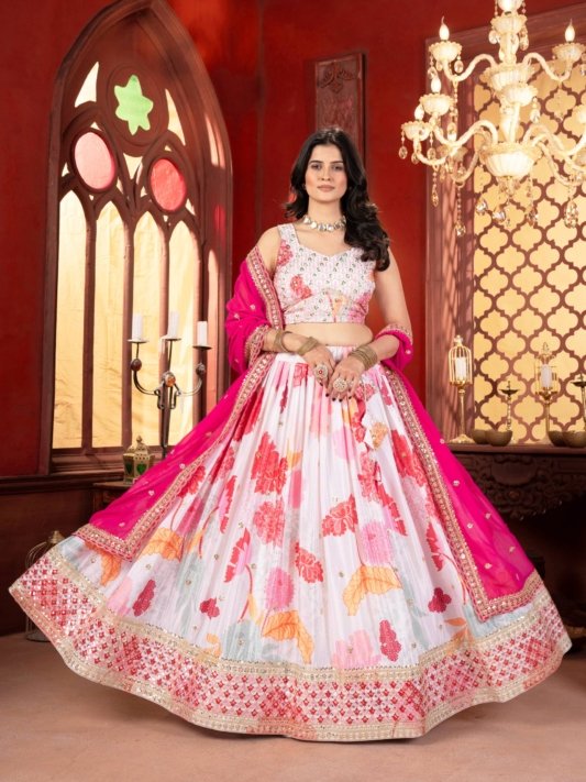 Premium Pink Lehenga Choli Set with Dupatta