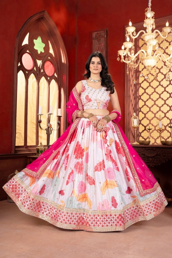 Premium Pink Lehenga Choli Set with Dupatta