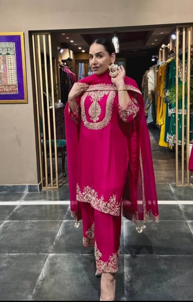 Premium Heavy Embroidered Kurta, Palazzo & Dupatta Set