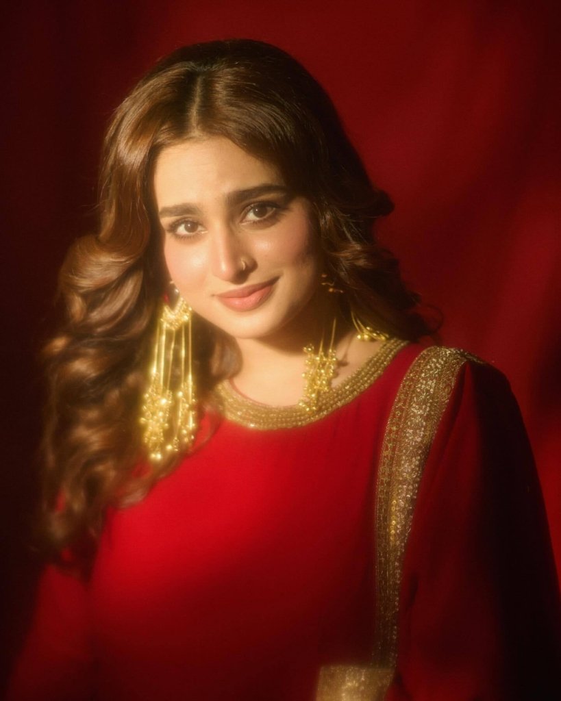 Ayesha Khan Anarkali Dress in Red Vichitra Silk Embroidery for Party