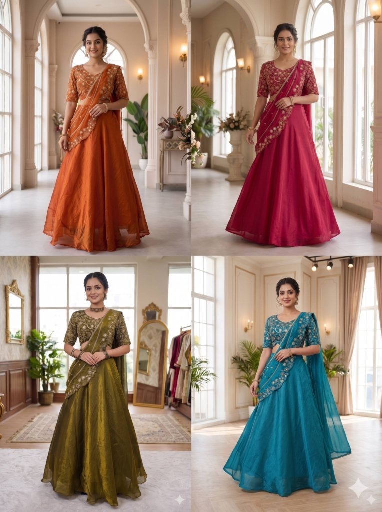 Premium Designer Silk Lehenga Saree Collection for Women – Festive & Wedding Wear