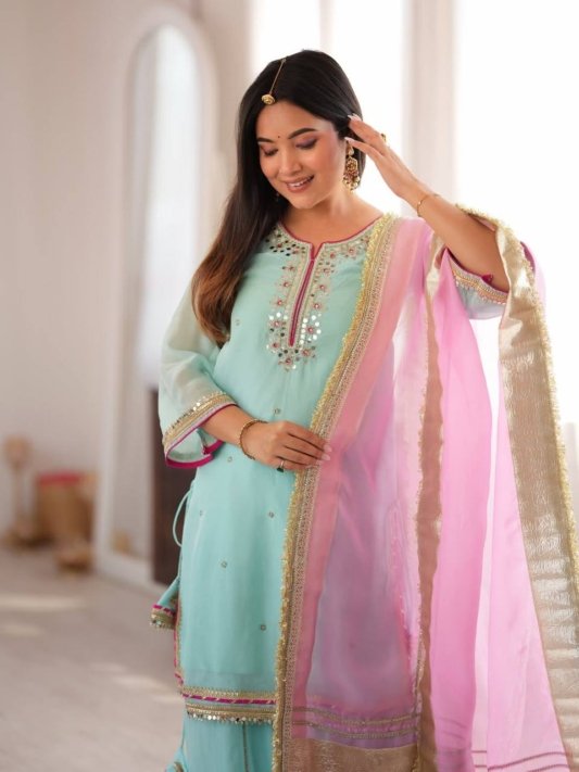 Diwali Special Designer Sharara Suit with Dupatta
