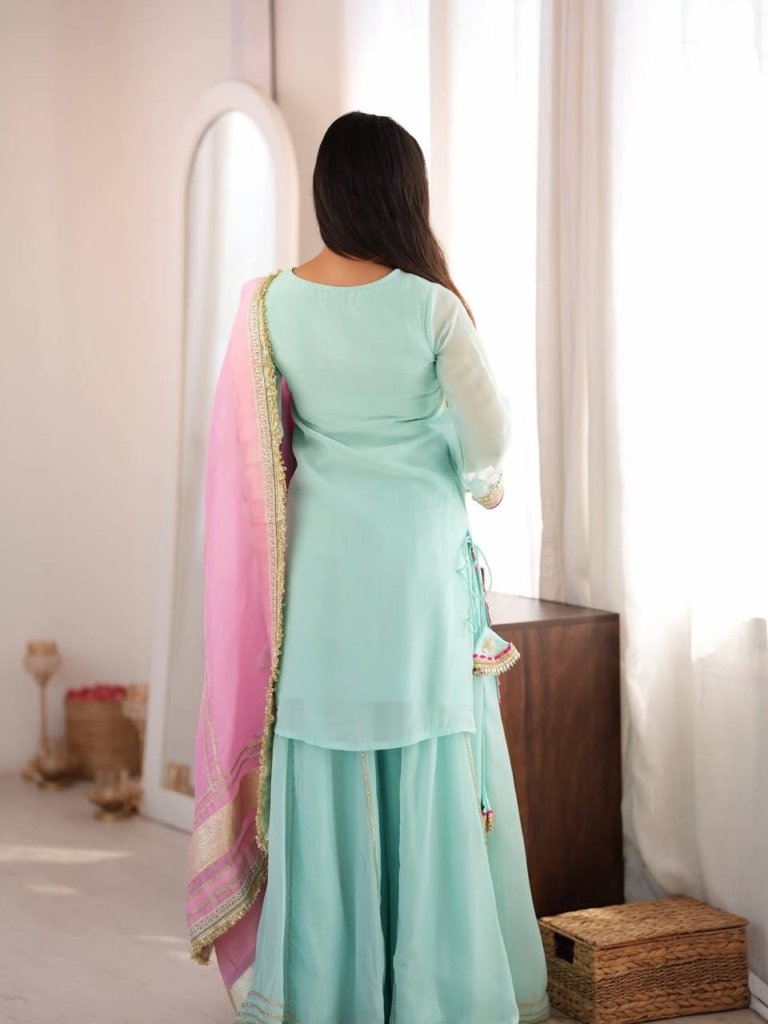Diwali Special Designer Sharara Suit with Dupatta