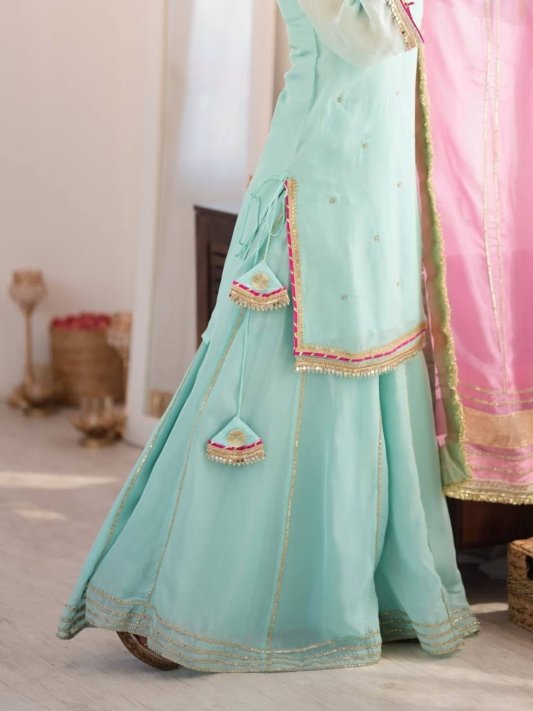 Diwali Special Designer Sharara Suit with Dupatta – view 11