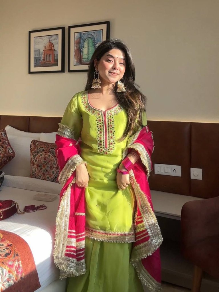 Diwali Special Designer Sharara Suit with Dupatta