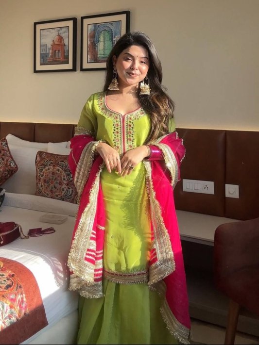 Diwali Special Designer Sharara Suit with Dupatta