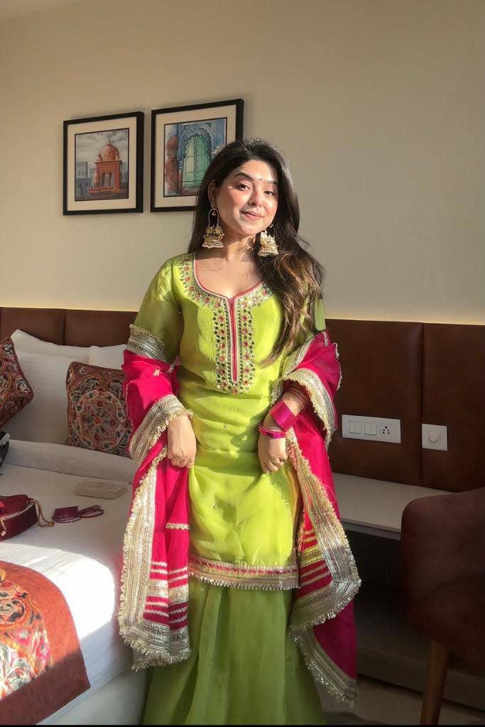 Diwali Special Designer Sharara Suit with Dupatta