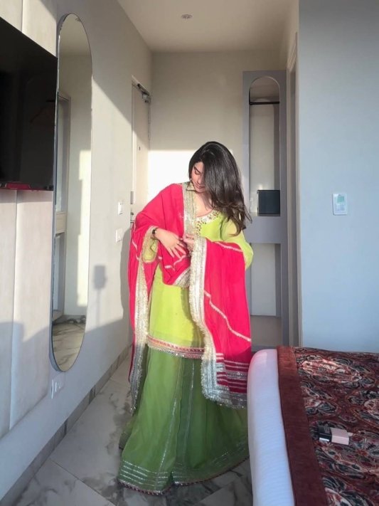 Diwali Special Designer Sharara Suit with Dupatta – view 7