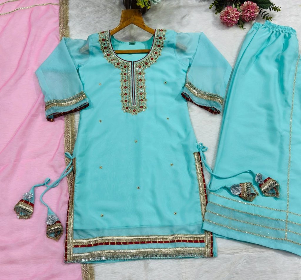 Diwali Special Designer Sharara Suit with Dupatta