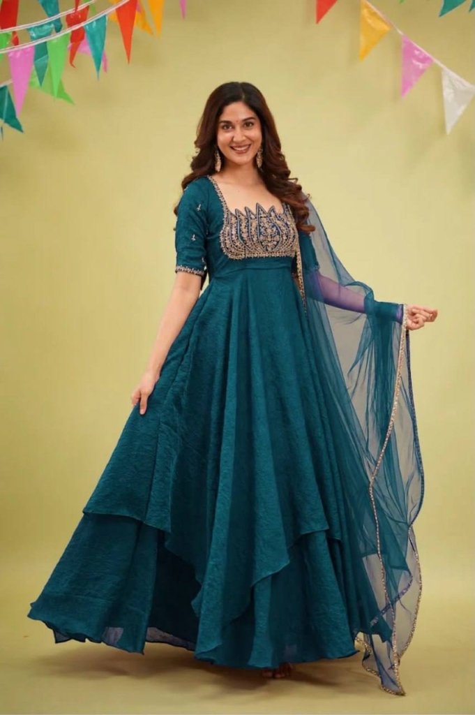 Premium Layered Gown with Dupatta – Wedding & Festive Collection 2026