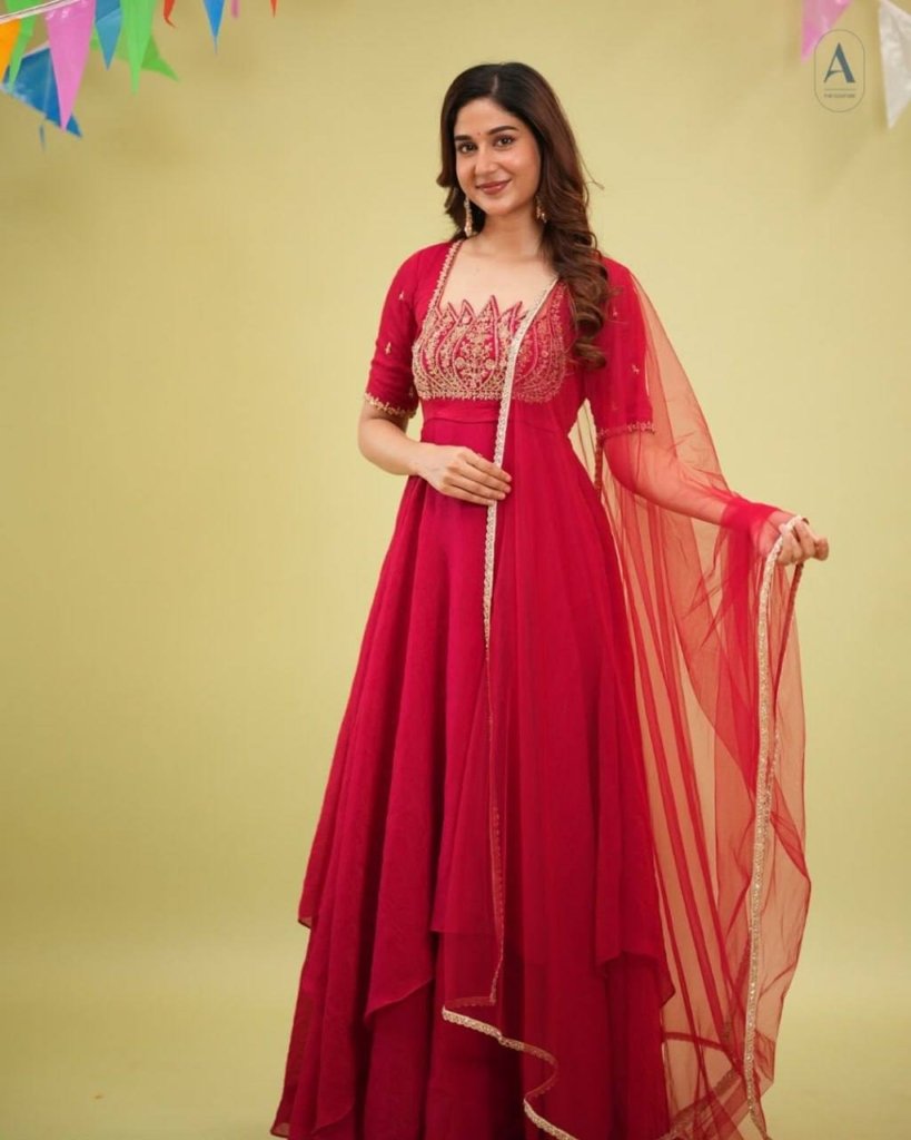 Premium Layered Gown with Dupatta – Wedding & Festive Collection 2026