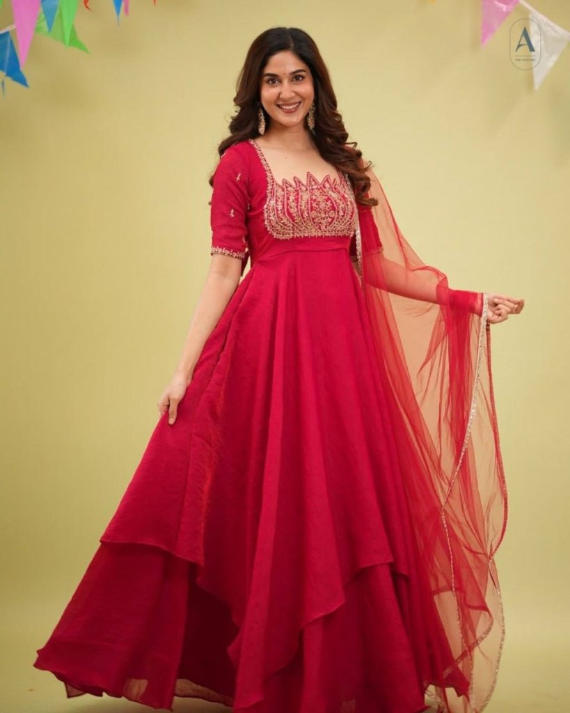 Premium Layered Gown with Dupatta – Wedding & Festive Collection 2026