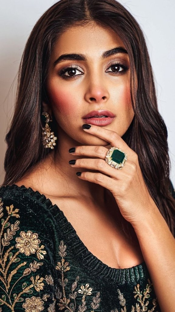 Pooja Hegde Collection Velvet Lehenga